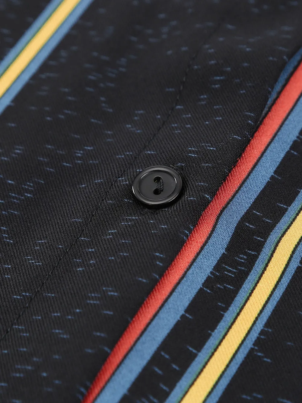 3/4 Sleeve Collared Striped Shirt