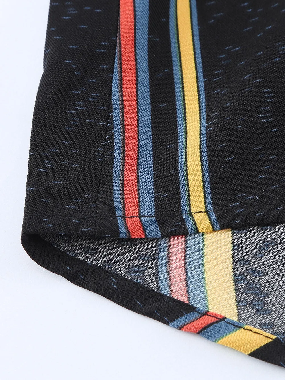 3/4 Sleeve Collared Striped Shirt