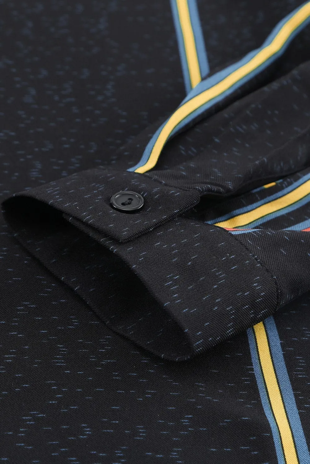 3/4 Sleeve Collared Striped Shirt