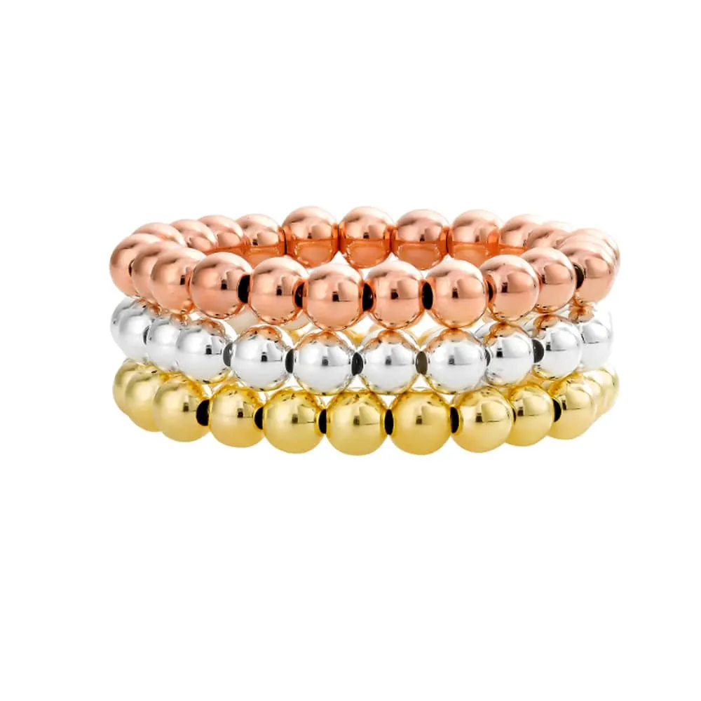4mm Ring Stack 14k Rose Gold Filled, 14k Gold Filled & Sterling Silver