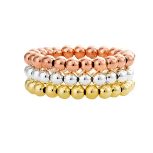 4mm Ring Stack 14k Rose Gold Filled, 14k Gold Filled & Sterling Silver