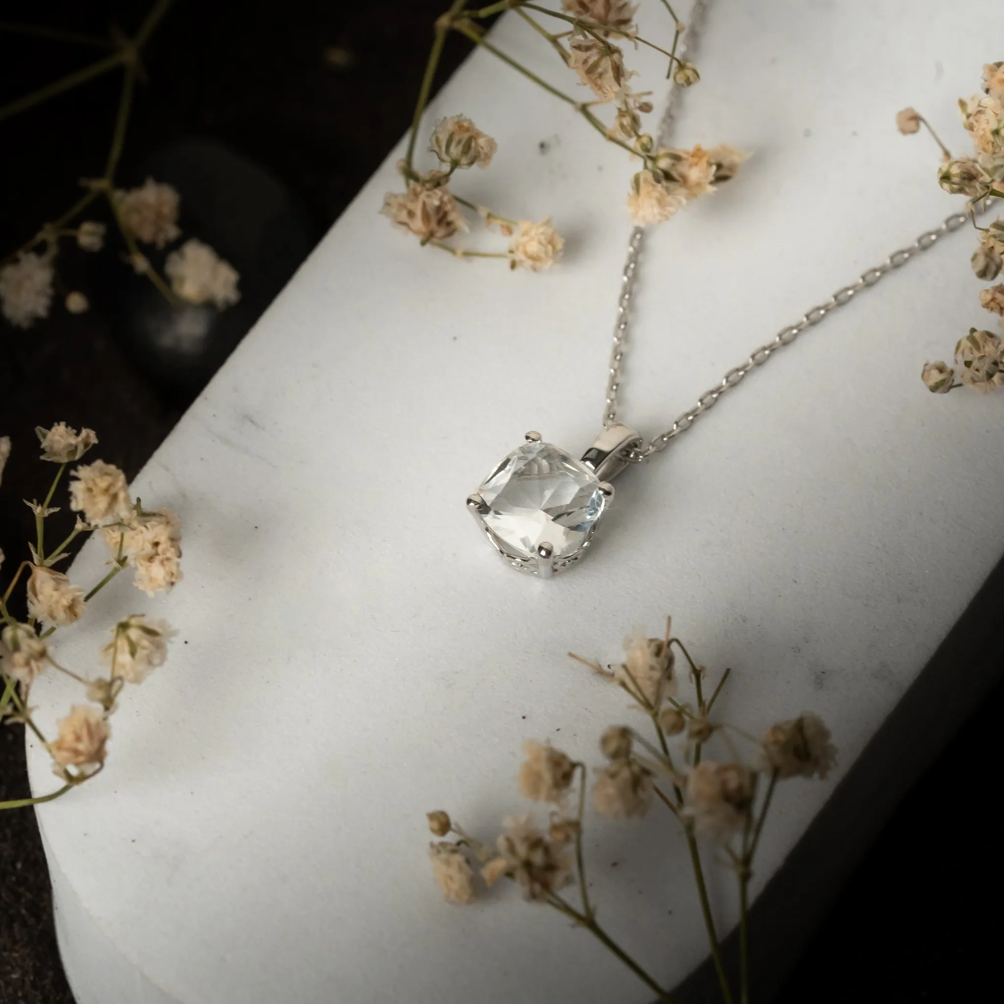 925 Sterling Silver  Round   Solitaire Pendant AUS-677