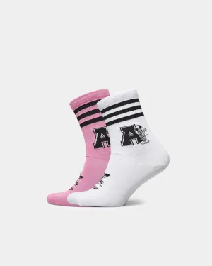 Adidas X Disney Crew Socks 2 Pack White/Pink