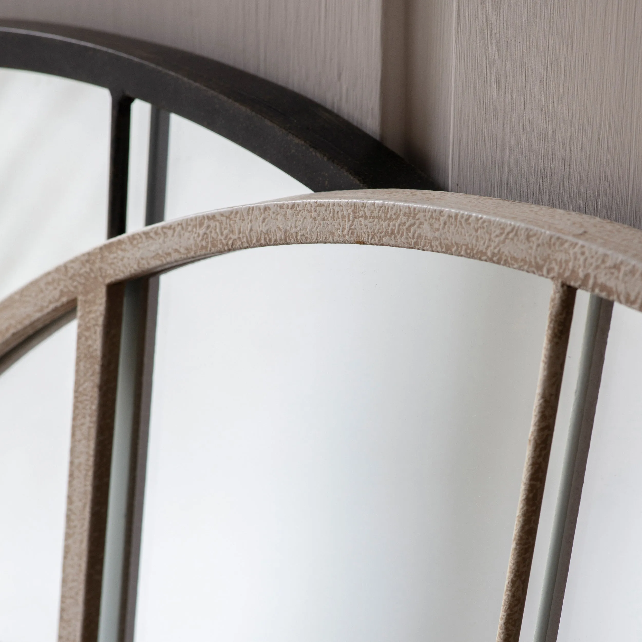 Amos Matt white arch window mirror