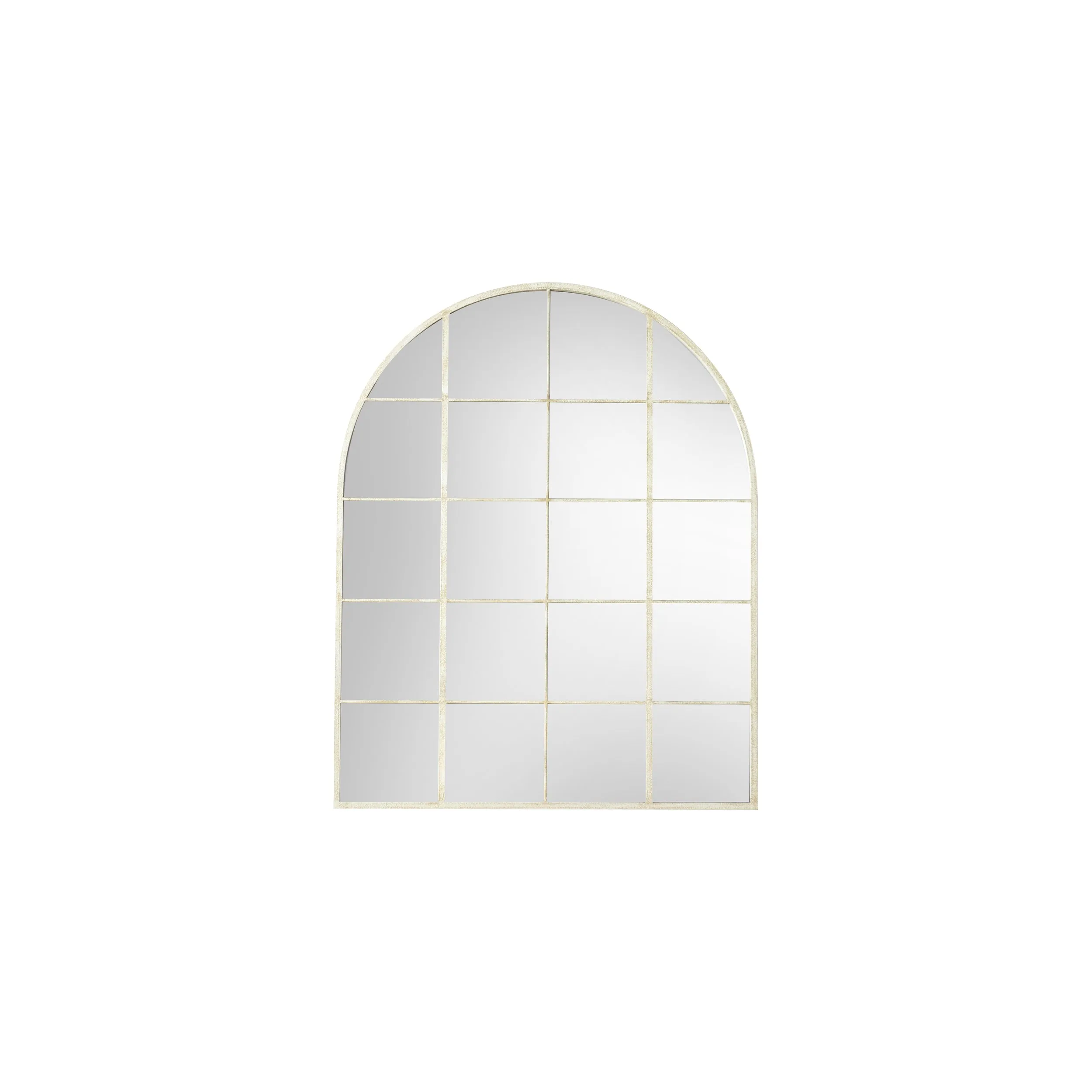 Amos Matt white arch window mirror