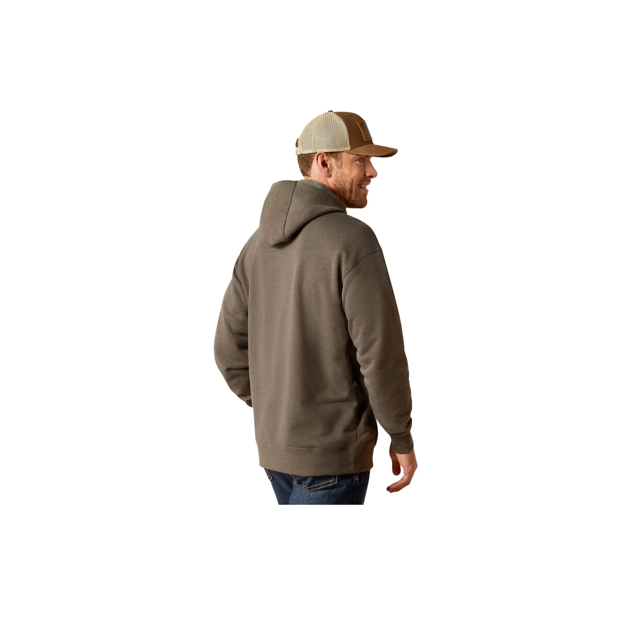 Ariat Rebar Graphic Hoodie Beluga Heather Black