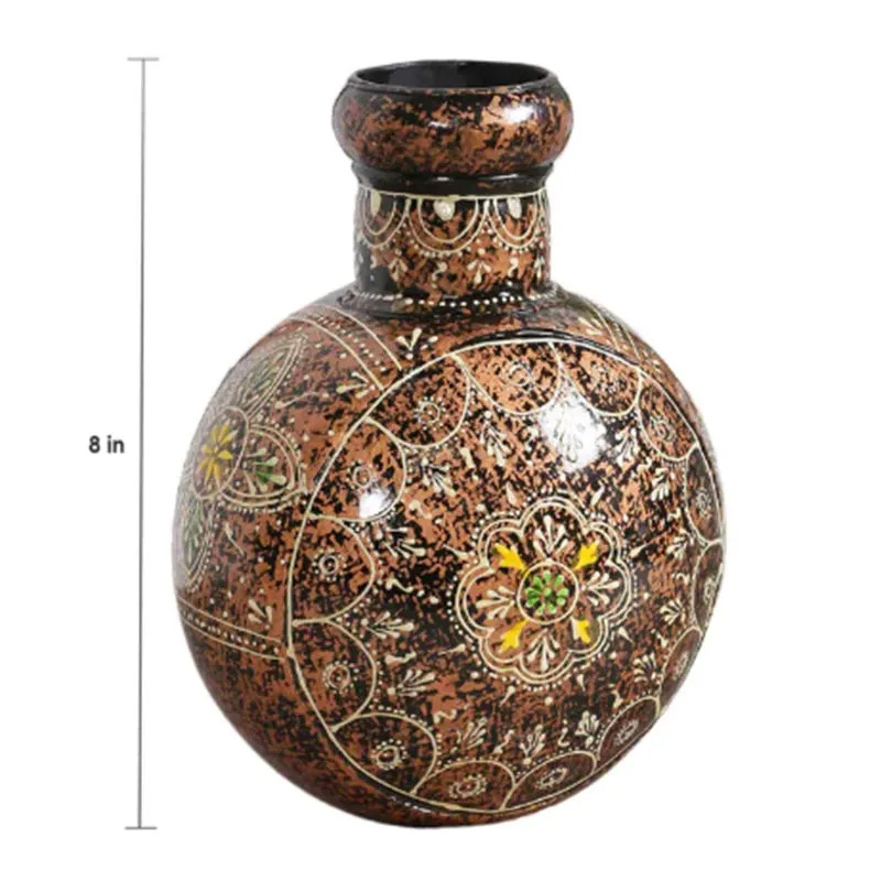 Beautiful Floral Printed Embossed Pot | Plant Not Included