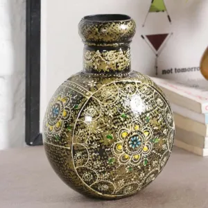 Beautiful Floral Printed Embossed Pot | Plant Not Included