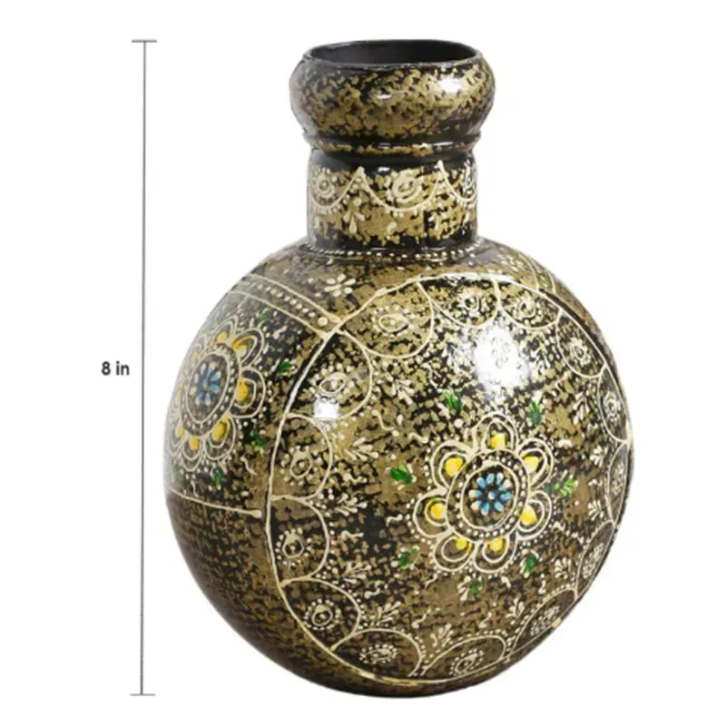 Beautiful Floral Printed Embossed Pot | Plant Not Included