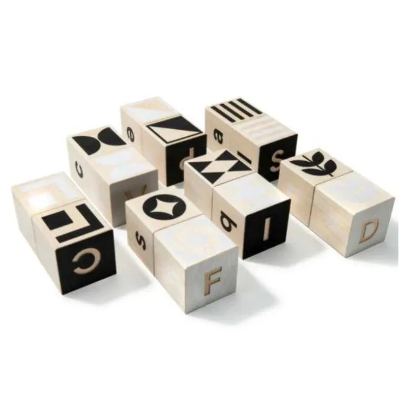 Black and White ABC Blocks - Upper & Lower Case