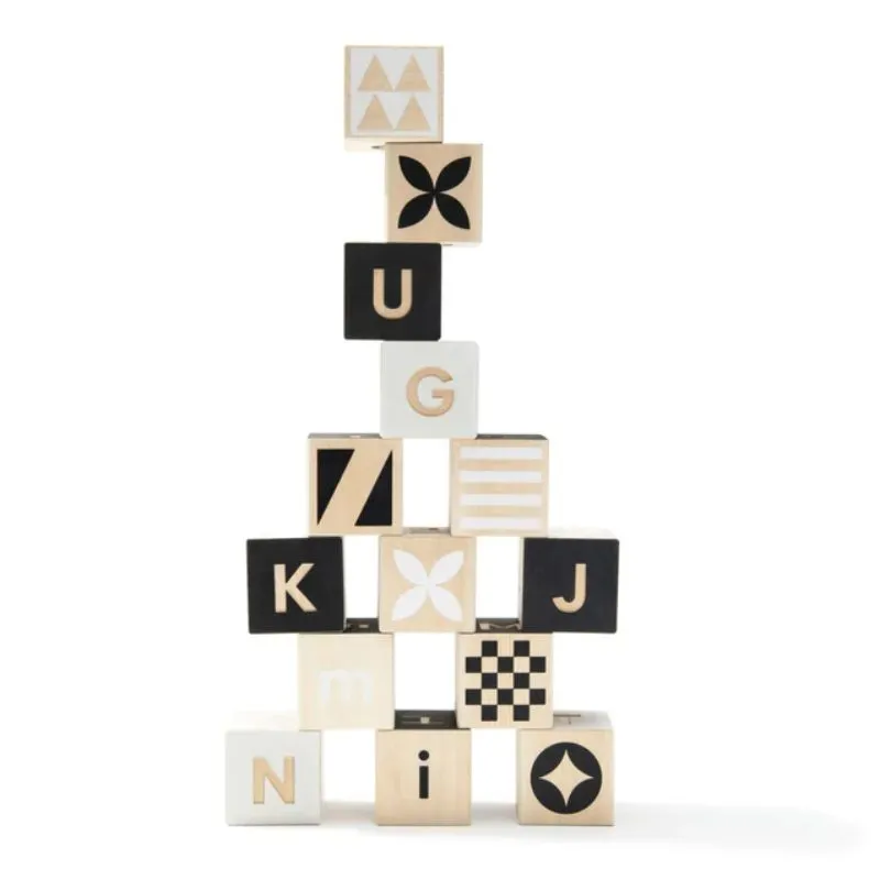 Black and White ABC Blocks - Upper & Lower Case