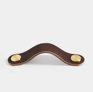 brass leather door handle