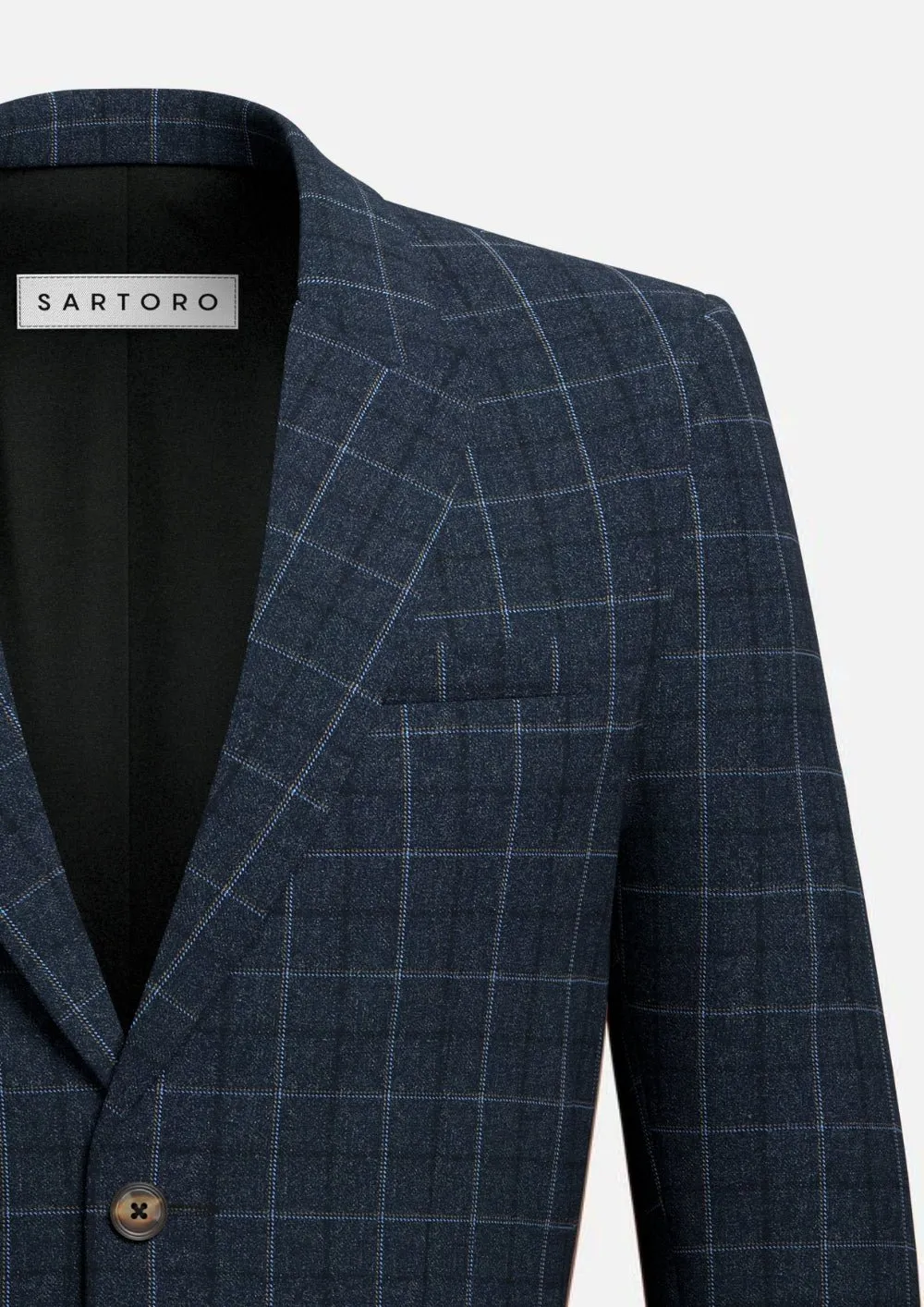 Bryant Charcoal Blue Check Flannel Jacket