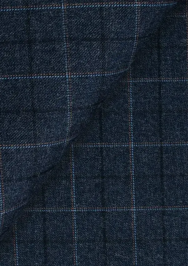 Bryant Charcoal Blue Check Flannel Jacket