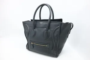 Celine Mini Luggage in Black Leather