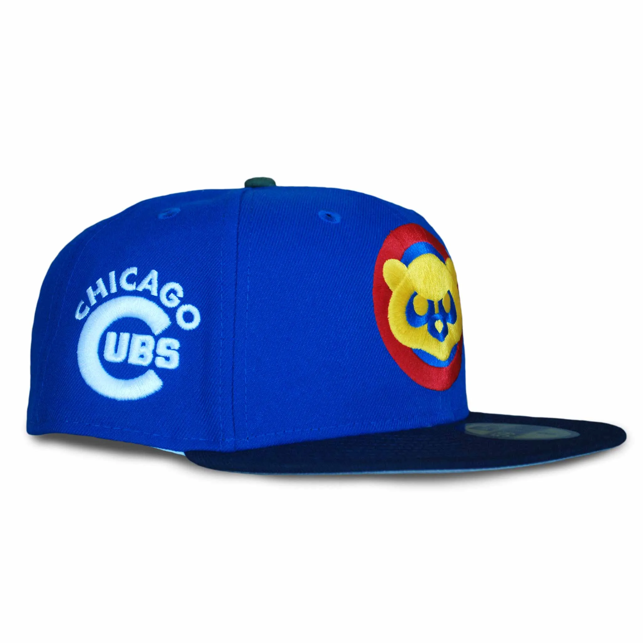 Chicago Cubs Sapphire Colored 1984 Bear Coop Bullseye 59FIFTY Fitted Cap