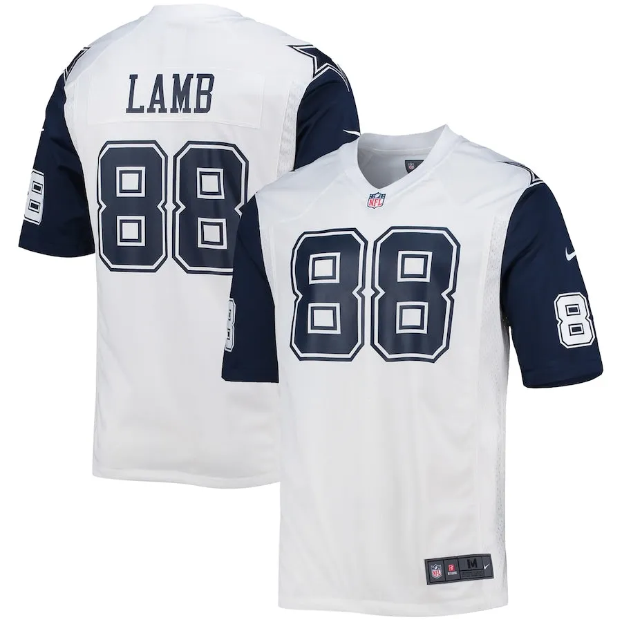 Dallas Cowboys CeeDee Lamb Official Men’s NFL White Alternate Player Name & Number Game Day Jersey