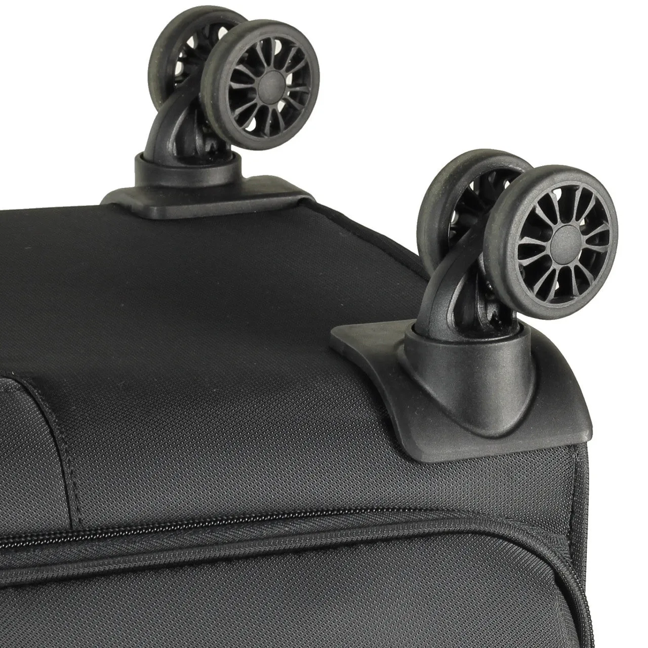 DELUXE-Lite 4 Wheel Cabin Suitcase 55cm - Black