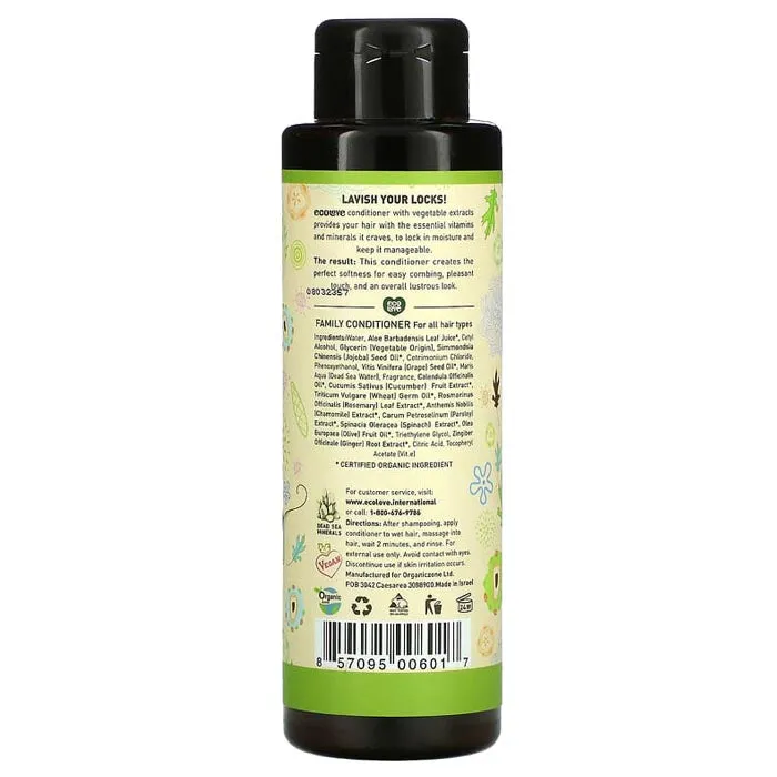 ecoLove - Green Vegetables Family Conditioner, 17.6 fl oz | Pack of 3