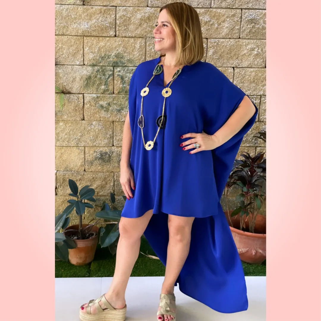 High & Low Satin Maxi Dress