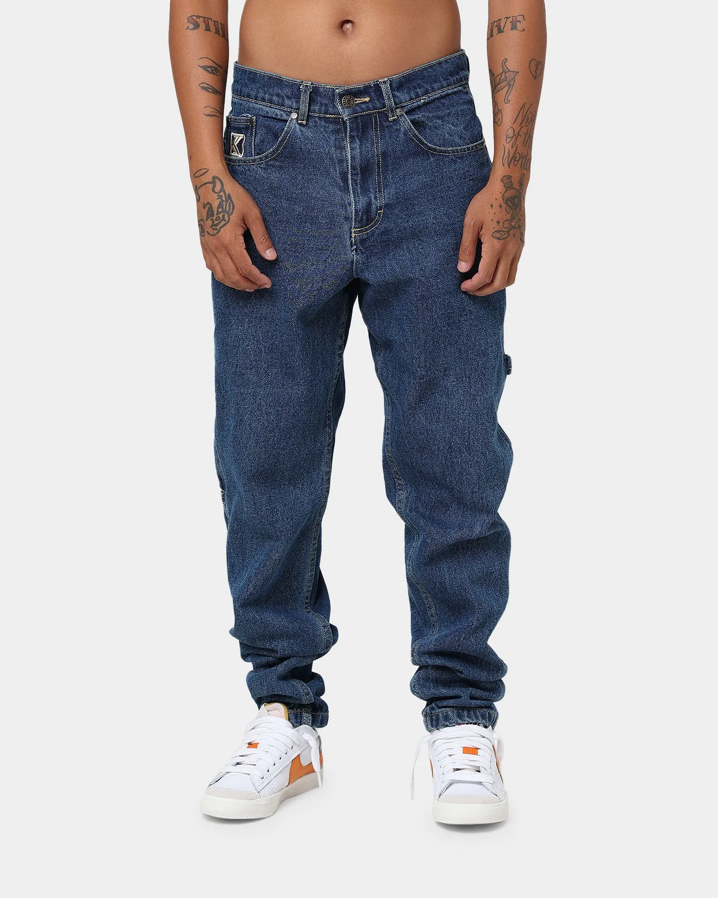 Karl Kani OG Rinse Denim Jeans Mid Blue