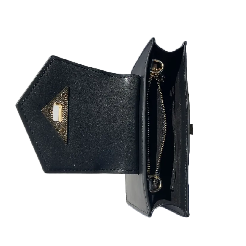 Mary Black Small Crossbody Leather Wristlet – Stylish & Versatile Accessory