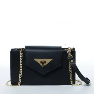 Mary Black Small Crossbody Leather Wristlet – Stylish & Versatile Accessory