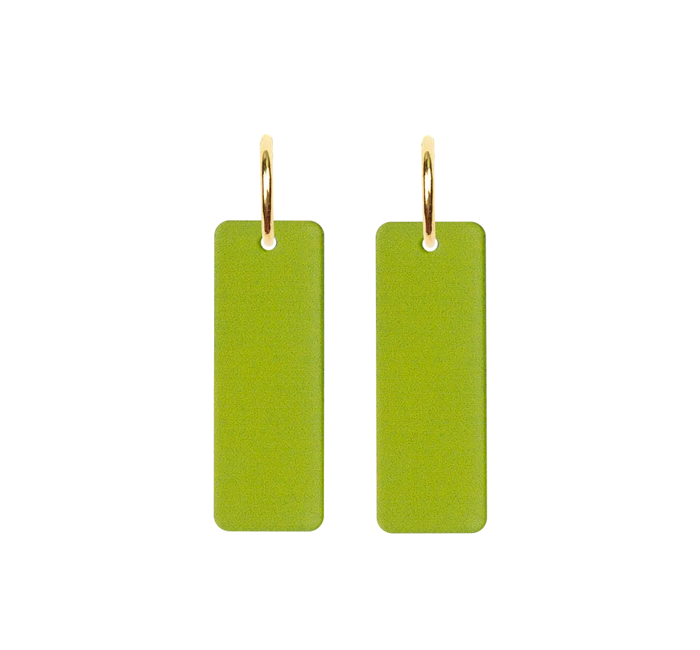 Moderne Mondaine - Olive and Lilac Earrings