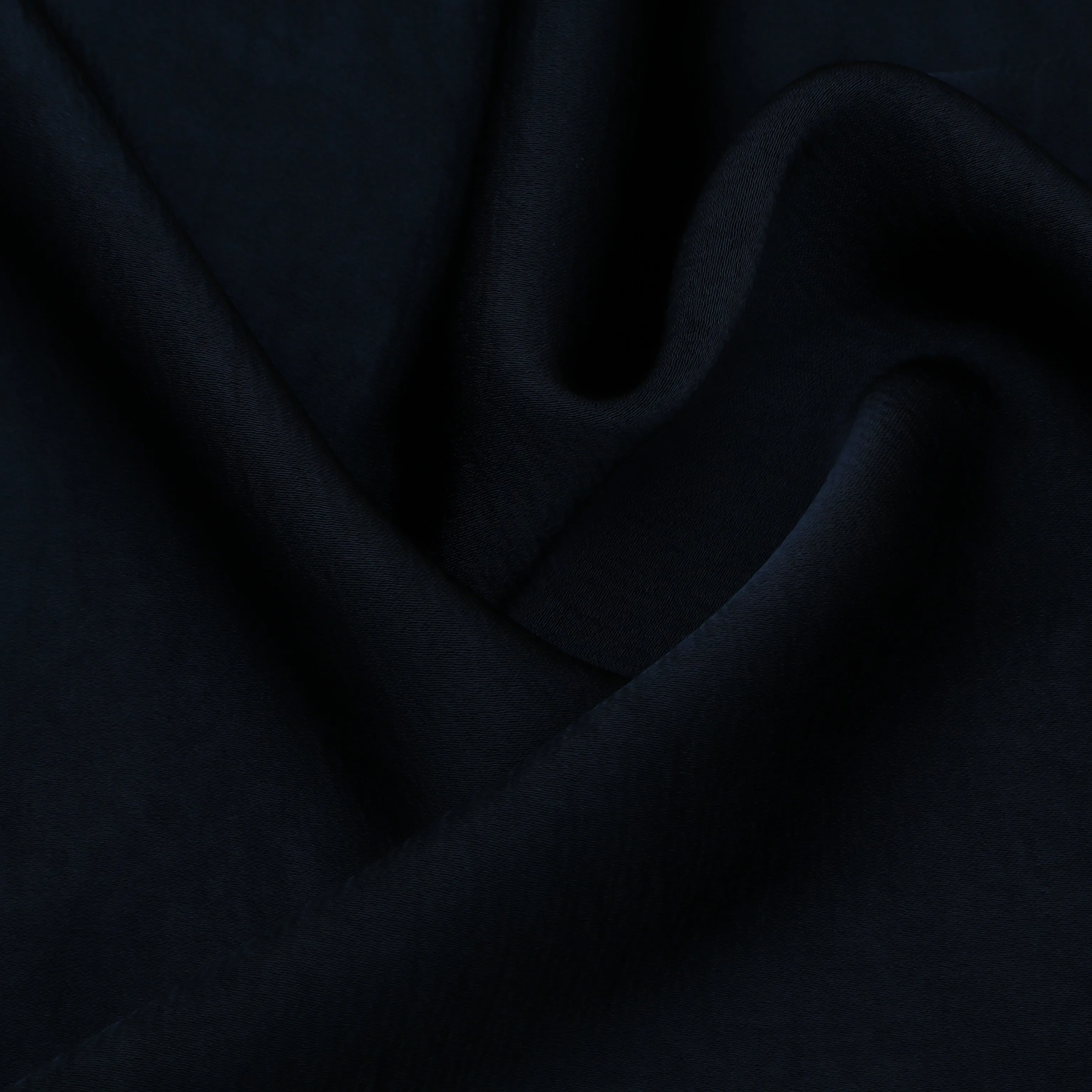 Navy Blue Color Satin Tussar Fabric