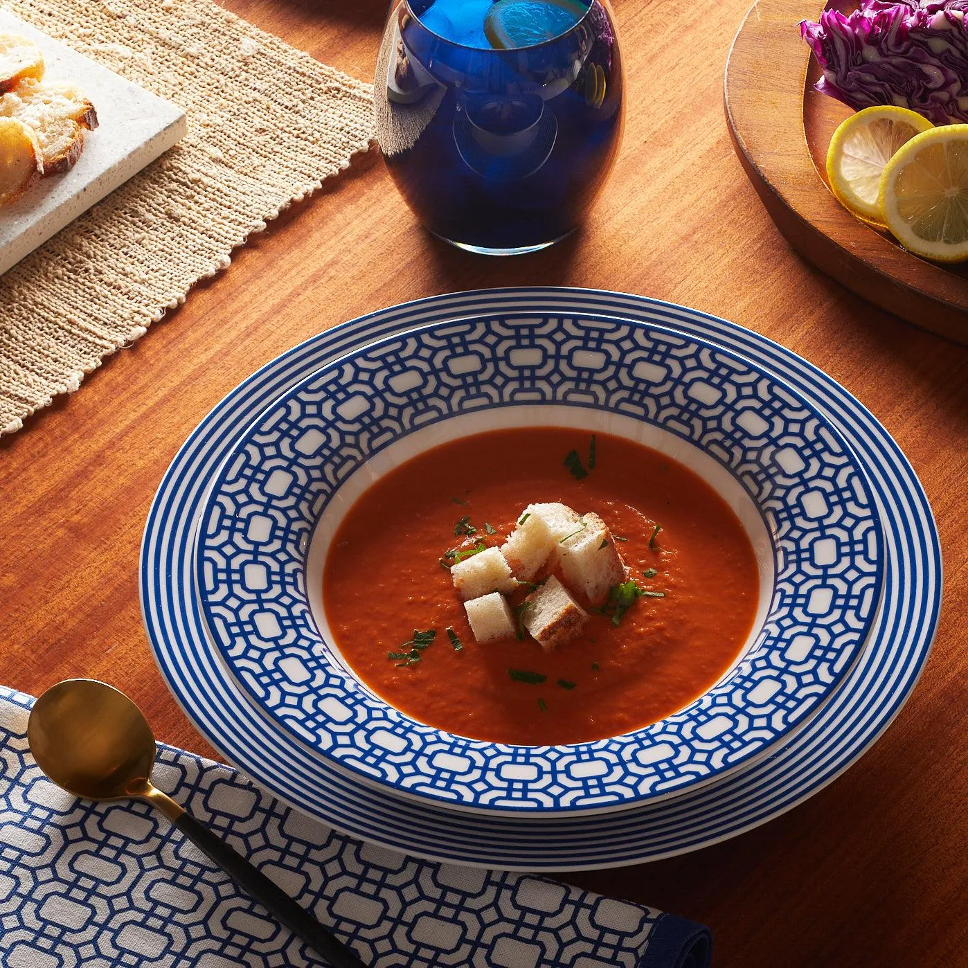 Newport Garden Gate Rimmed Soup Bowl