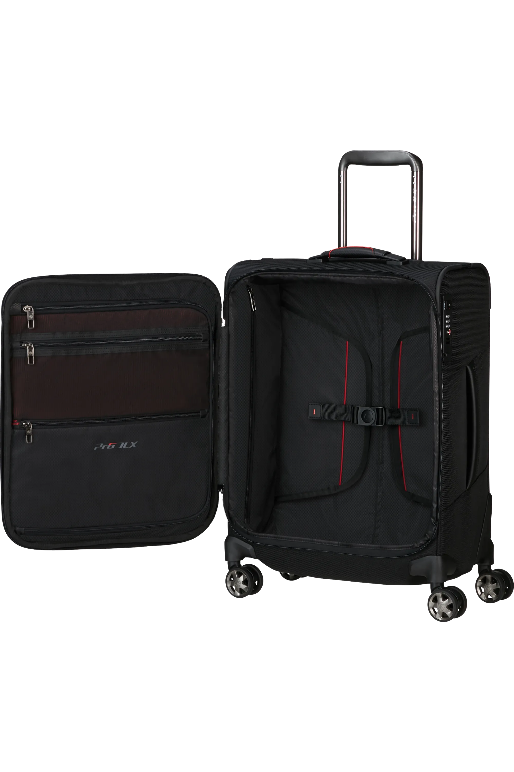 PRO-DLX 6 Spinner (4 wheels) 55cm - Black