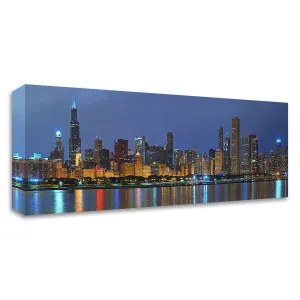 "Chicago Skyline" Wrapped Canvas Print Wall Art