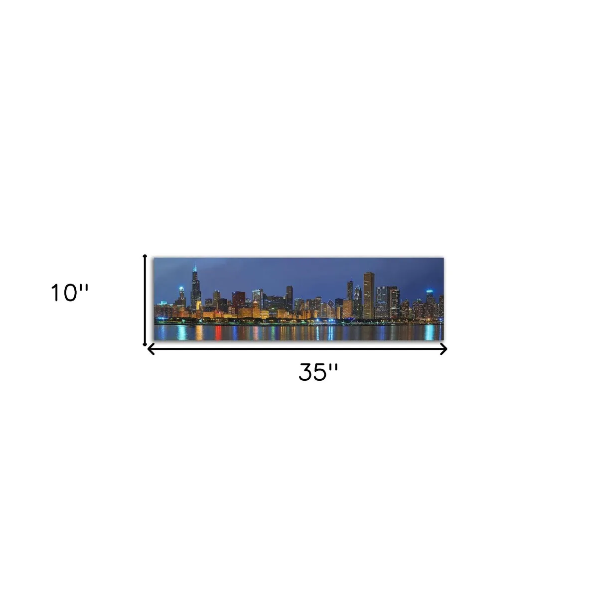 "Chicago Skyline" Wrapped Canvas Print Wall Art