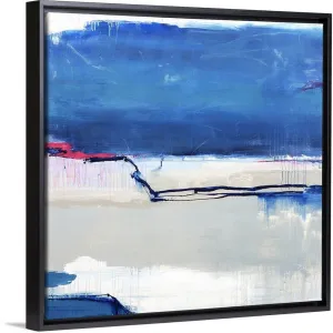"Horizon Happiness" Black Float Frame Canvas Art