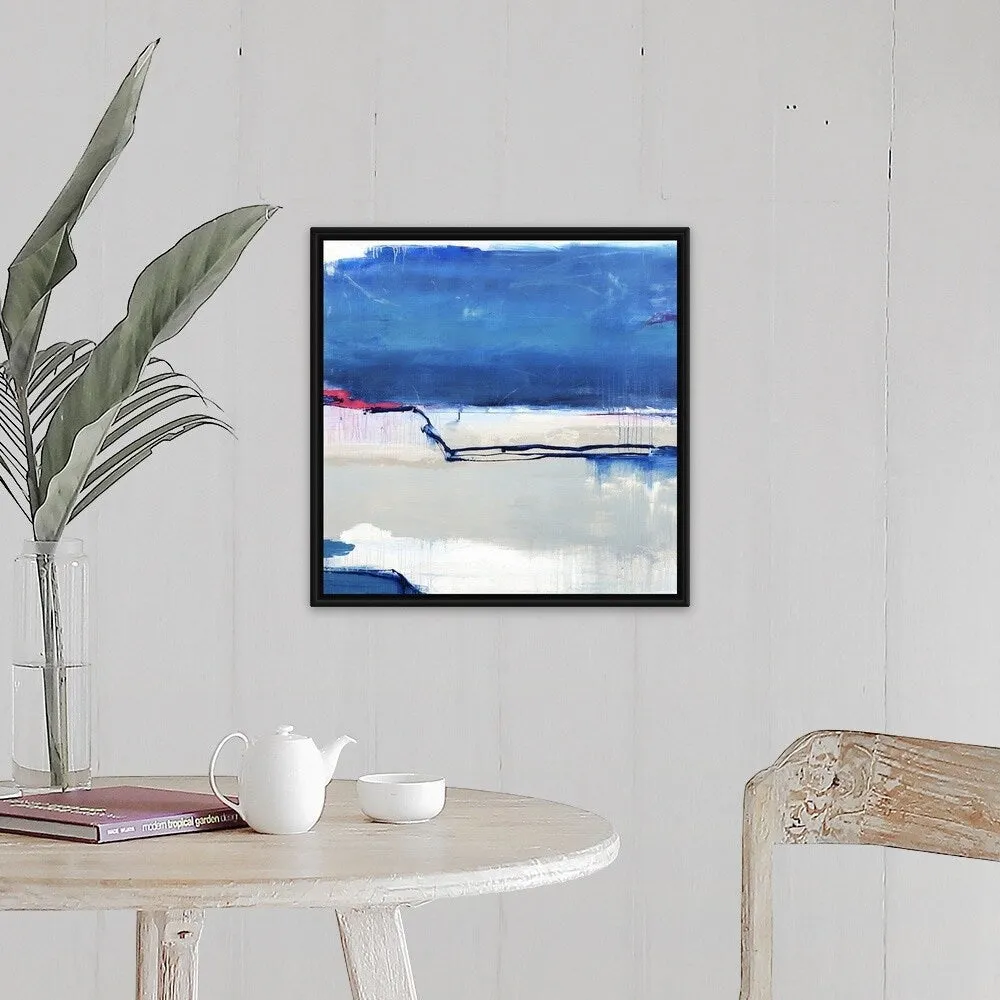 "Horizon Happiness" Black Float Frame Canvas Art