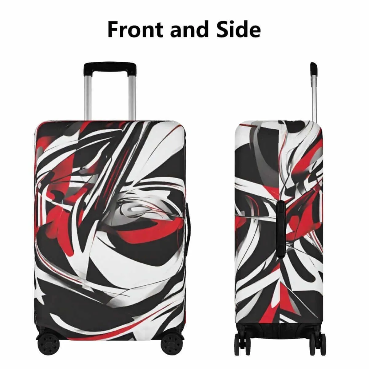 Red White and Black Luggage Cover