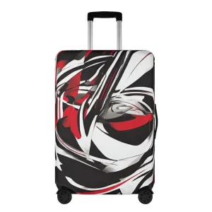 Red White and Black Luggage Cover
