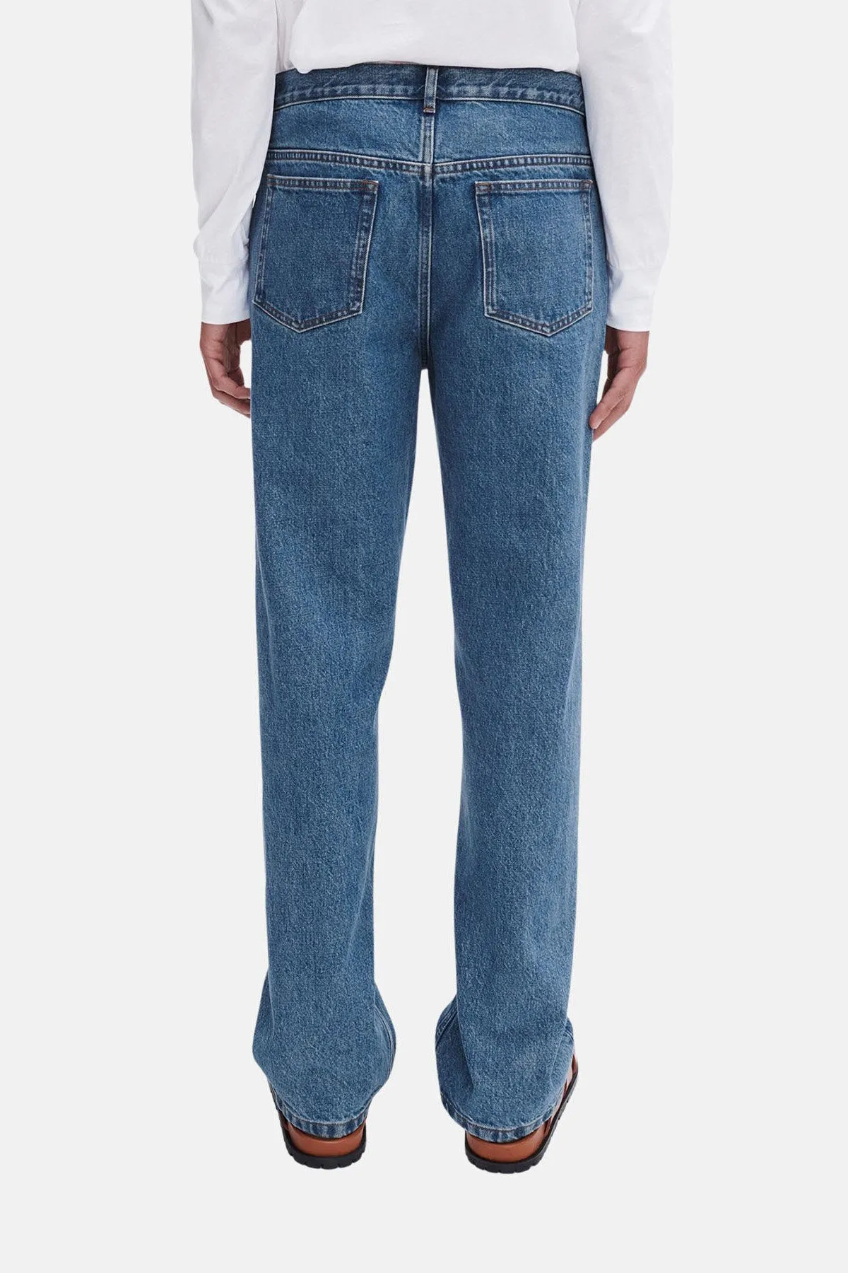 Relaxed low-rise cut jeans