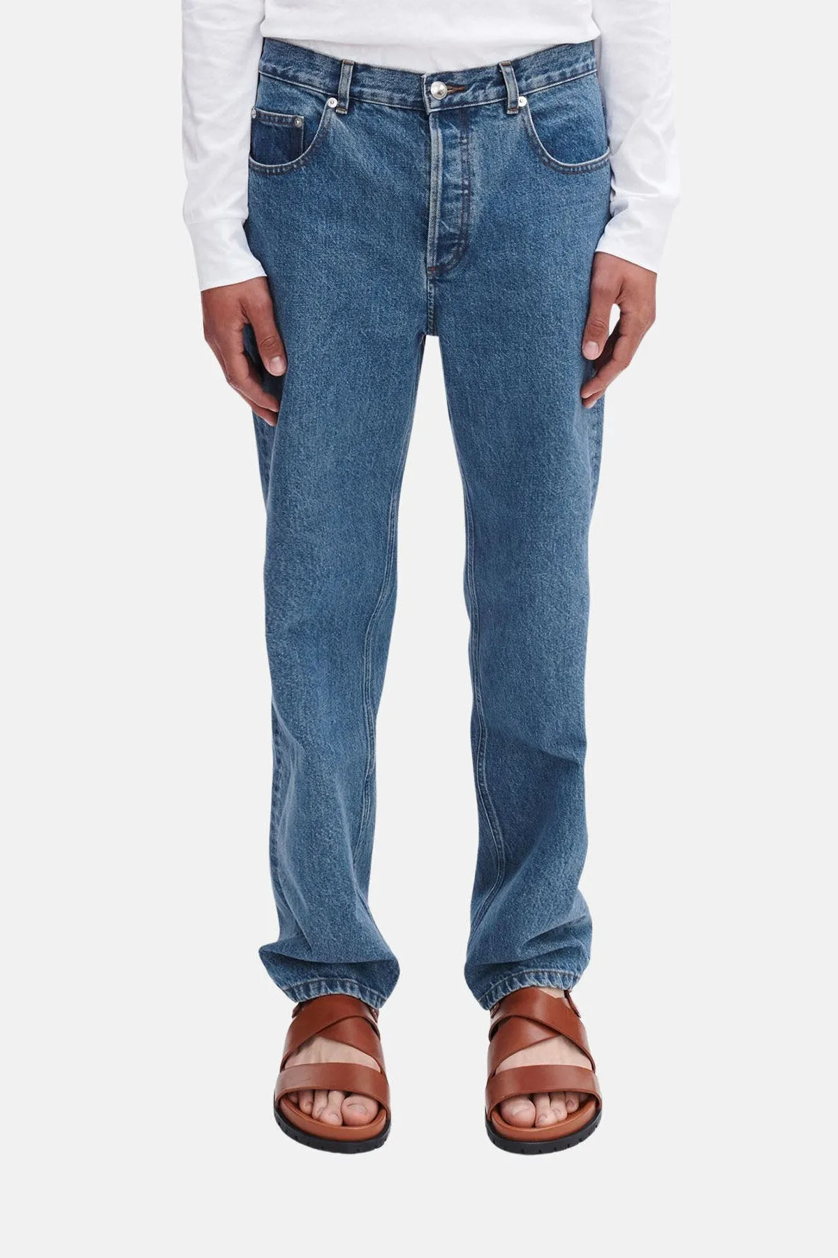 Relaxed low-rise cut jeans