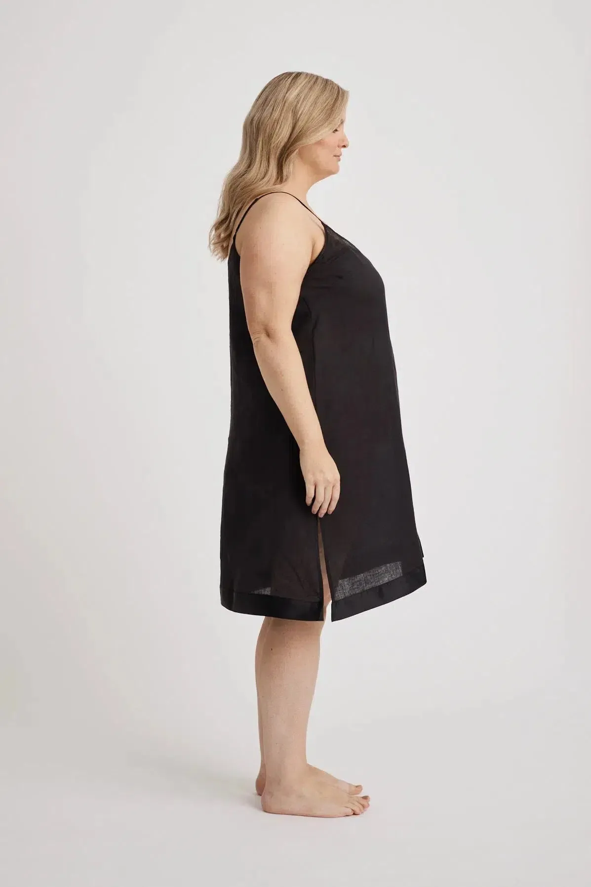 Renae - Slip Nightdress - Short - Black
