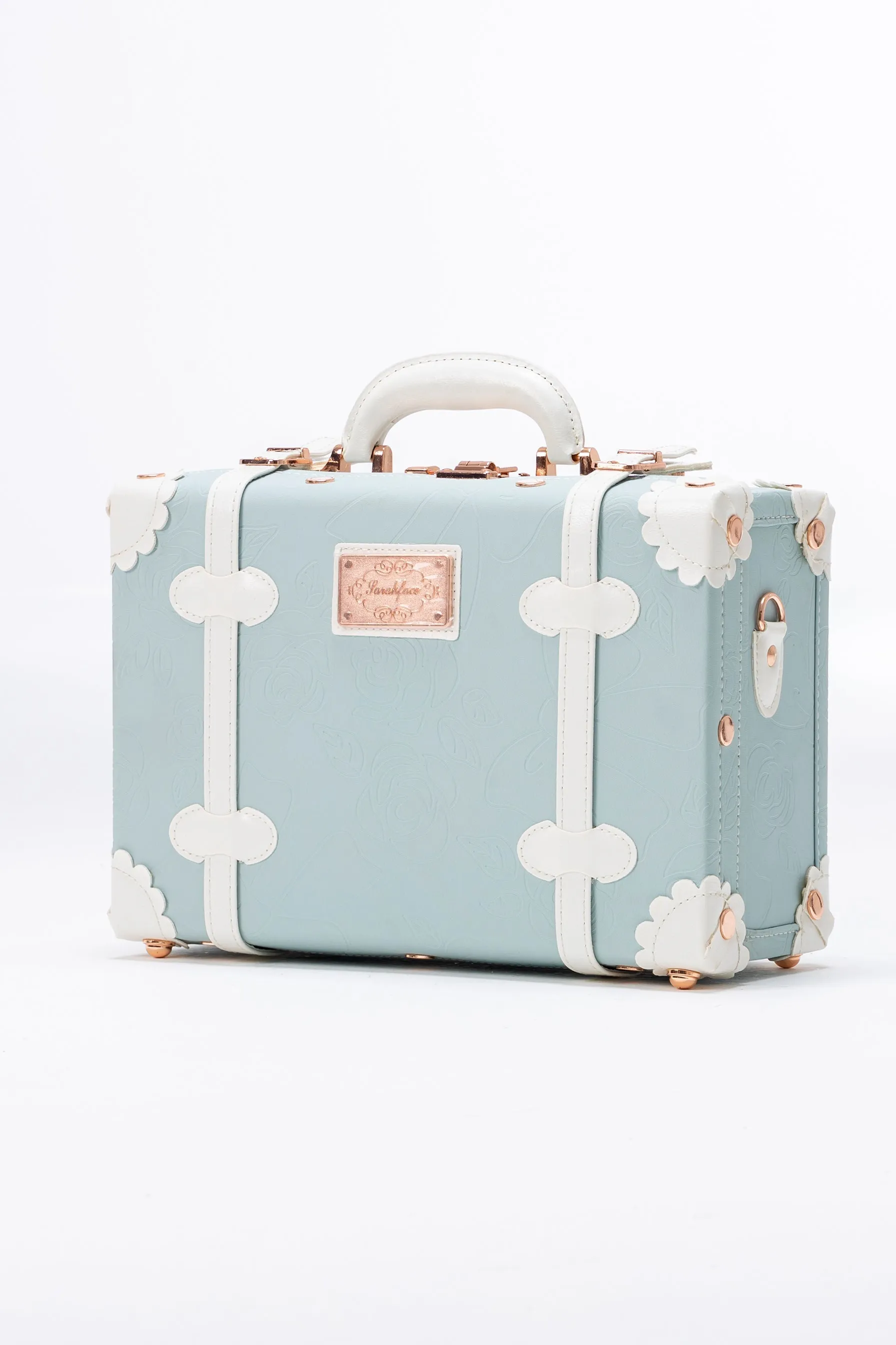 SarahFace 3 Pieces Luggage Sets - Embossed Blue's