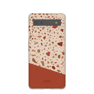 Seashell Clay Terrazzo Google Pixel 6a Case