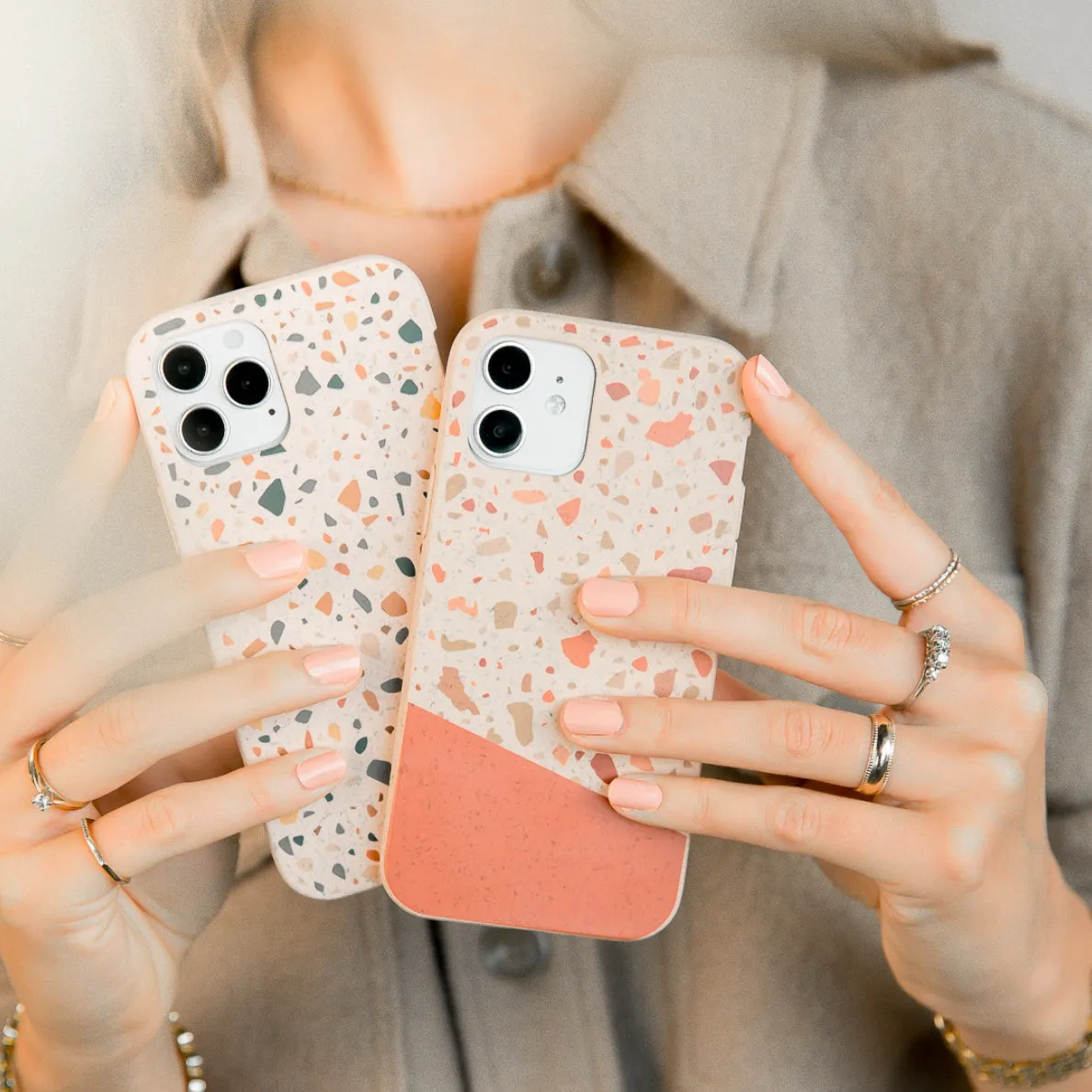 Seashell Clay Terrazzo iPhone XR Case