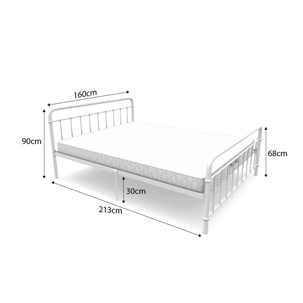 Sonata White Three Piece Bedroom Set