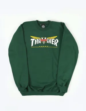 Thrasher x Venture Crewneck - Forest Green