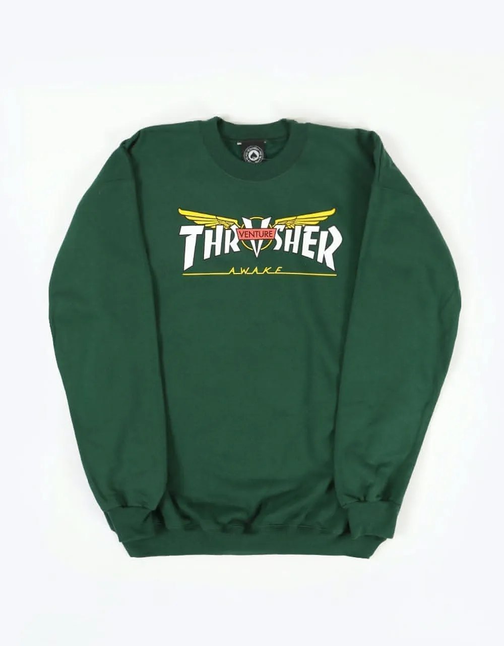 Thrasher x Venture Crewneck - Forest Green