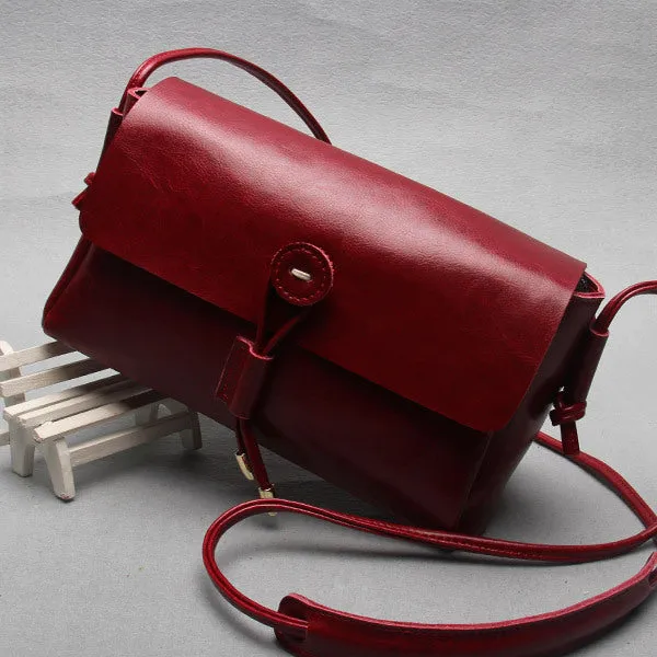 VogueVision Buttoned Elegance - Women Leather Bag