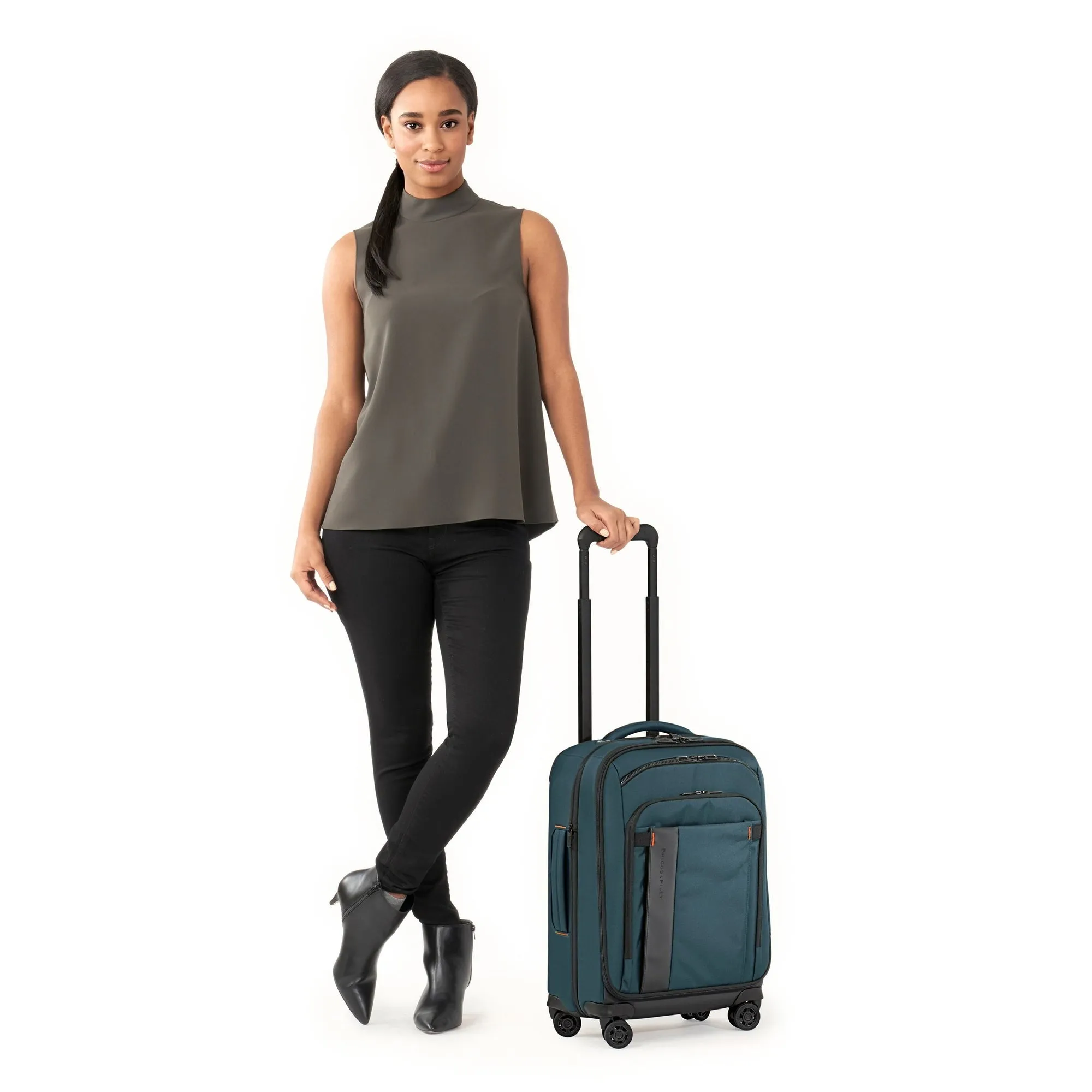 ZDX INTERNATIONAL 53cm Carry-On Expandable Spinner - Ocean